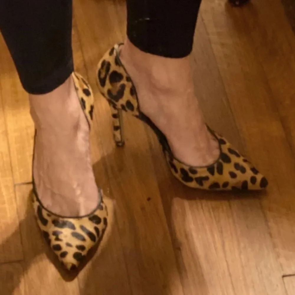 J.CREW COLLETTE D'ORSAY PUMPS IN LEOPARD CALF HAIR